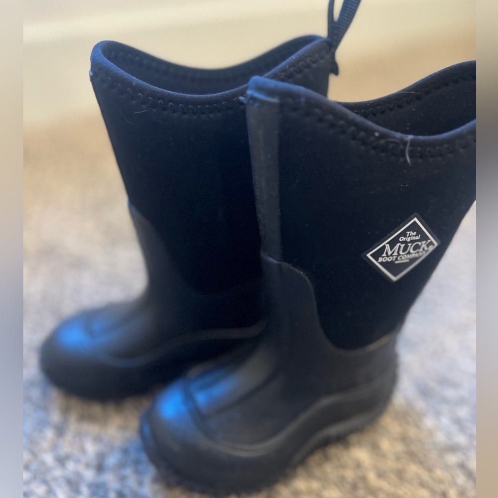 Kids The Muck Boot Company Rain Snow Winter Boots Size 7 Black